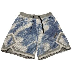 Men's Legends Crenshaw Mesh Basketball Shorts 8" Size Medium Grey Blue White